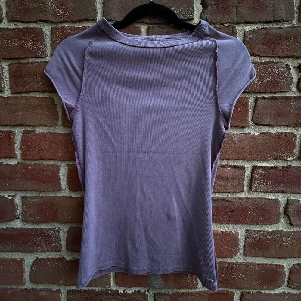 Free People We the Free Ever Had Tee in distressed purple S NEW - Picture 3 of 6